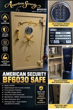 AMSEC American Security BF6030 Gun Safe – New ESL10 Digital Keypad
