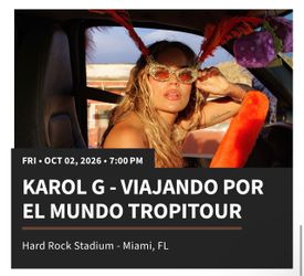 Karol G Tropitour Tickets