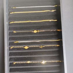 14k Laminated Gold Bracelets 