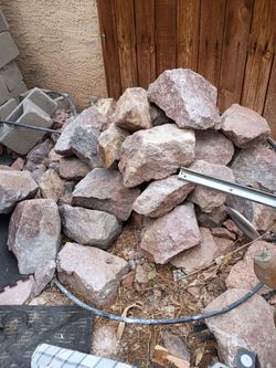 Large Landscape Boulders Red Granite Rocks