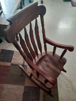 Solid oak rocking chair