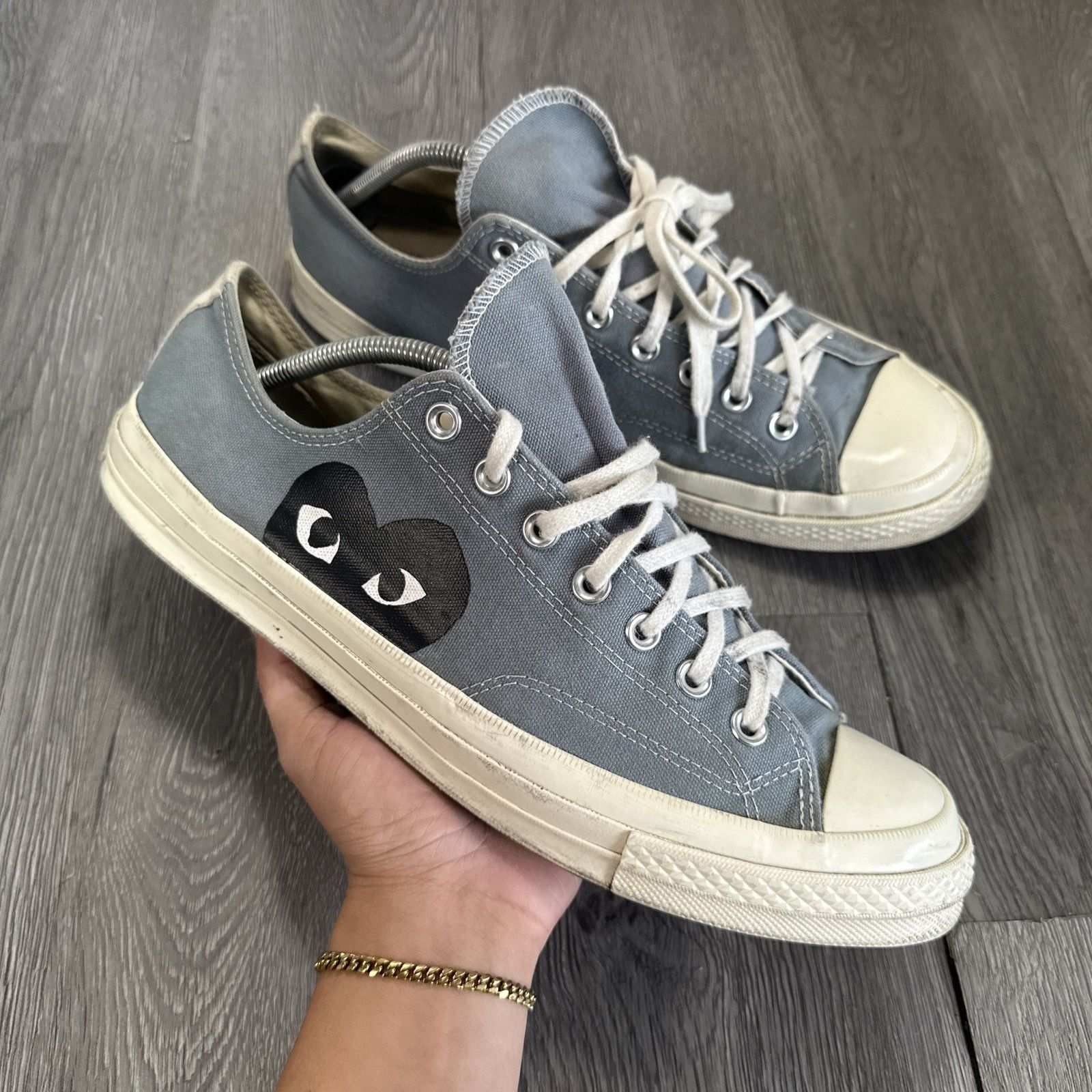 Converse Comme des Garcons CDG PLAY x Chuck 70 Men's Size 12 Steel