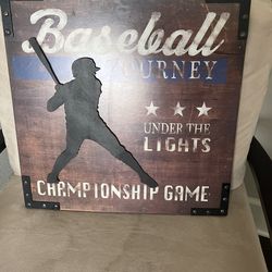 Baseball Wall Decor 20x20