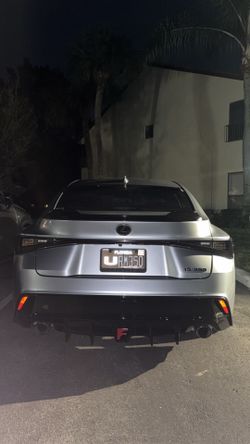 Glossy black duckbill spoiler for Lexus is350