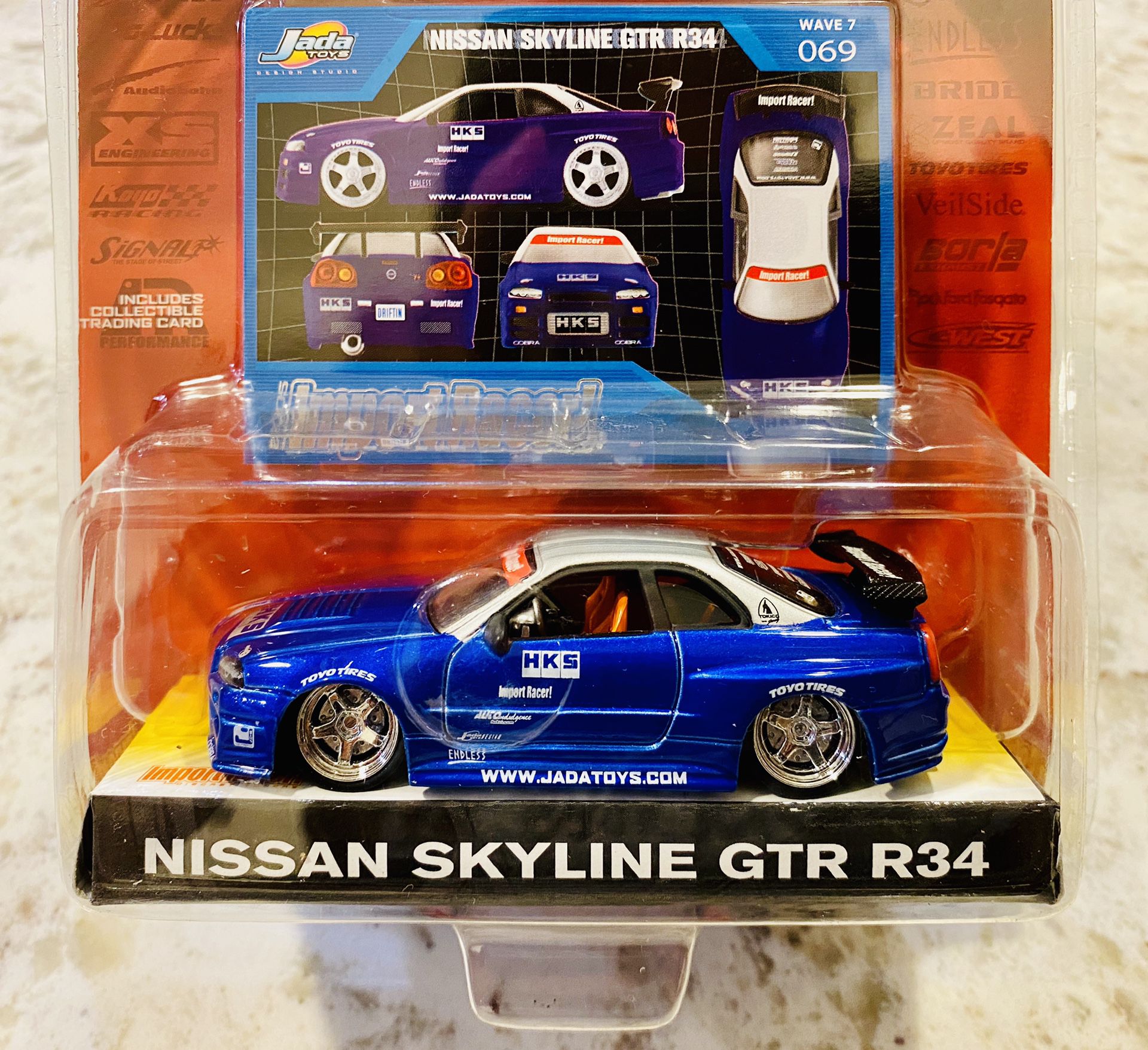 #069 Nissan Skyline GTR R34 | Jada Toys 2003 | 1:64 Scale Diecast Import Racer!