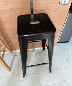 Bronze Metal Bar Stool Backless