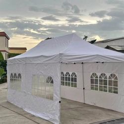 10x20' Easy Pop Up Canopy 420D Folding Tent Wedding Party Outdoor w/ Removable Sidewalls