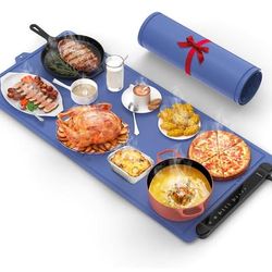 Electric Food Warming Mat – Silicone, Rollable, 3 Heat Settings
