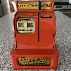 Vintage 1960 uncle Sam coin bank