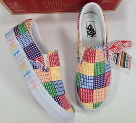 Vans Classic Slip-ons Pride Rainbow LGBT Sneakers  Size 12 men  NWOB