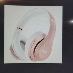 Rose Gold Wireless Bluetooth Headphones, 65H Playtime 5.3 Bluetooth Built-In Mic