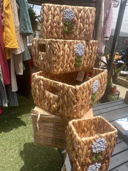 Set de 5 canastos nuevos en caja
