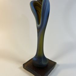 Vintage Phoenician Hebron Satin Glass Bud Vase