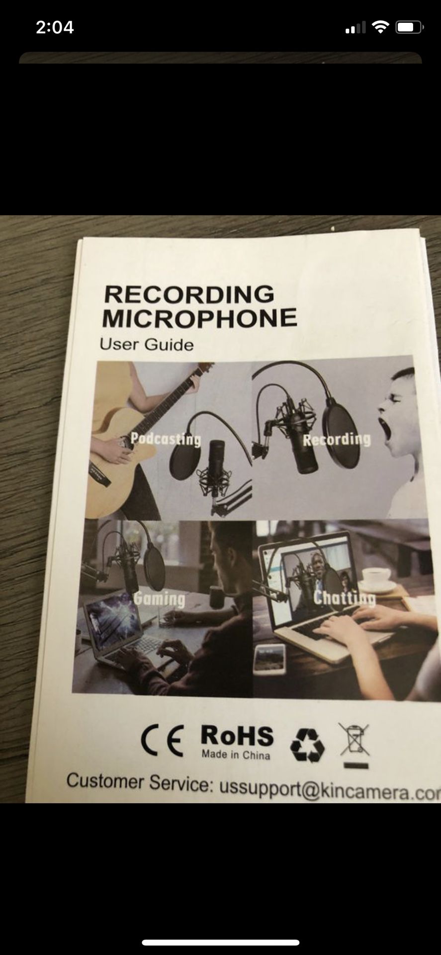Rohs recording microphone