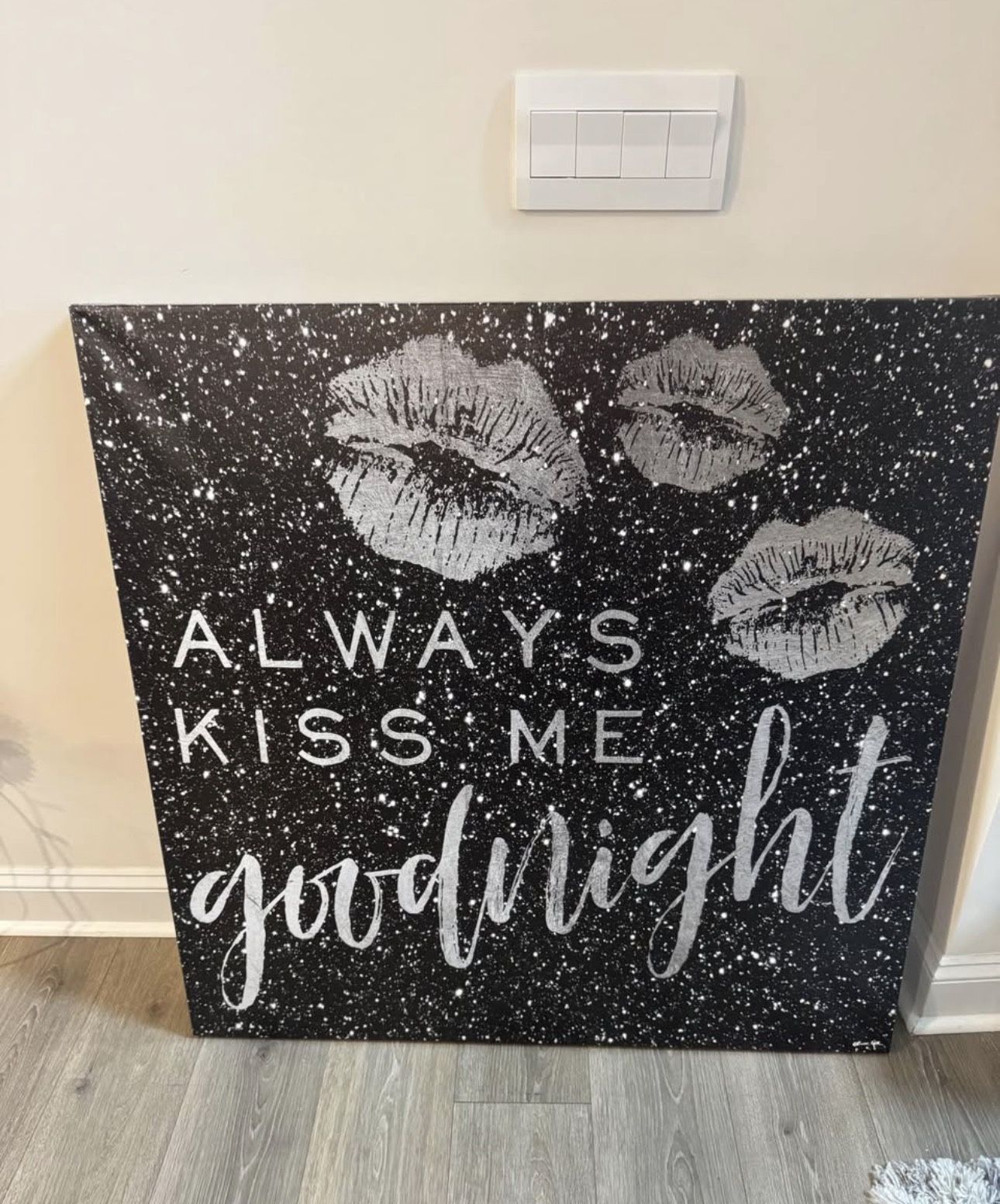 Great Bedroom Art … Always Kiss Me Goodnight