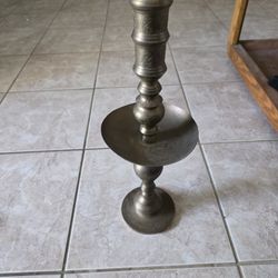 Etched Brass Candlestick