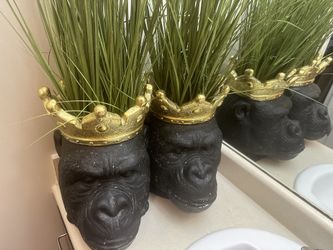 Plant Head Gold And Black