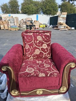 Ottomanson
Washington Collection Burgundy Chenille Arm Chair with Storage (Set of 1)