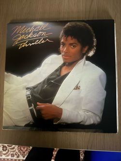 Michael Jackson Thriller Vinyl Record first pressing (miss print on back of album)