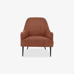 Terracotta Accent Chair – Feather Avalon – Mid-Century Modern Armchair – Stylish & Comfy