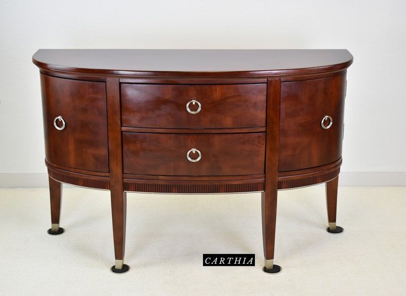 Modern Demilune Sideboard/Buffet console entry table entertainment center tv stand L56”*D19”*H34”(address In Description