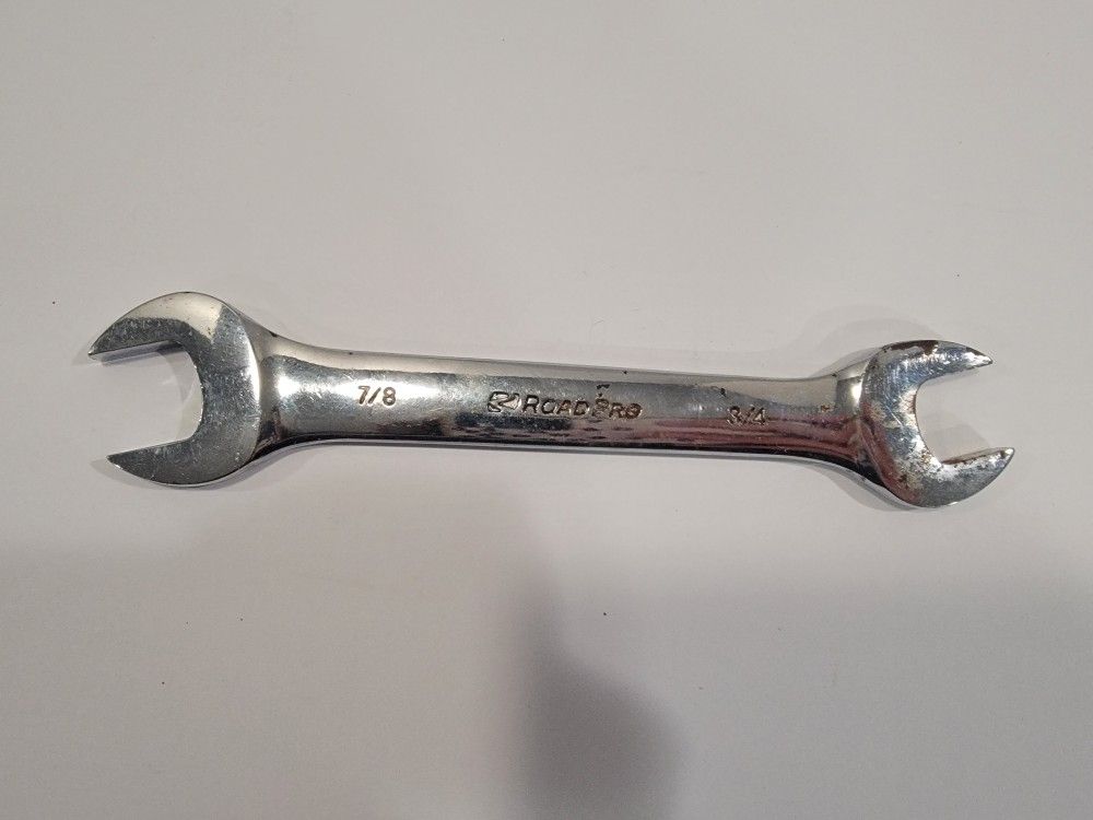 Road Pro 7/8 x 3/4 Open End Ignition Wrench ~ Chrome Vanadium