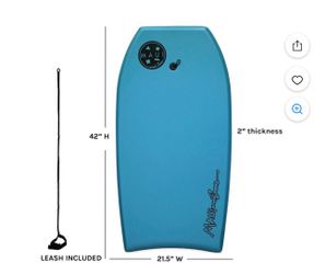 Maui and Sons 42 inch Lightweight Slick Bottom BodyBoard Surfing