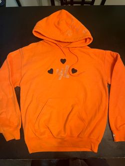 YL Orange Rhinestone Hoodie