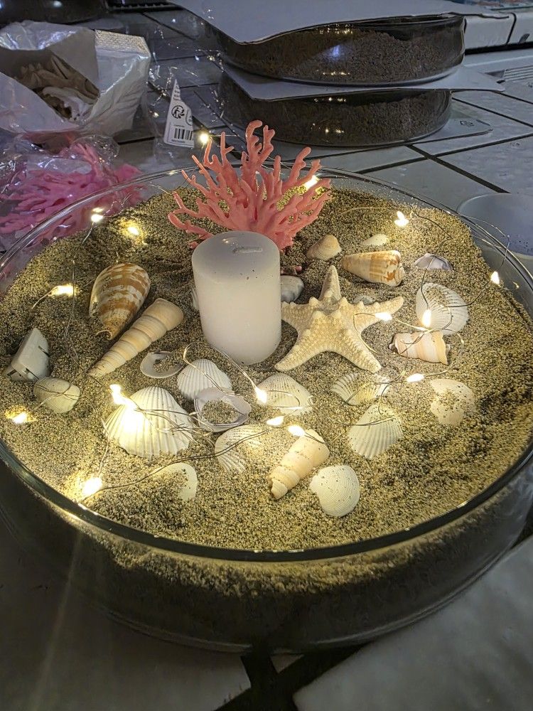 SEA CENTERPIECES WITH LIGHTS