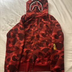 Bape PONR Red Camo Hoodie