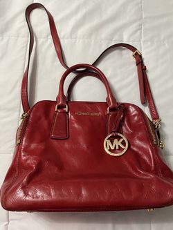 Red Leather Michael Kors Purse