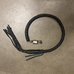 Genuine leather, 46 inch long motorcycle "Get Back" whip