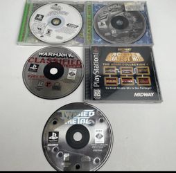 Sony PlayStation 1 PS1 Video Game Lot Of 5 Twisted Metal Crash Bandicoot Warhawk