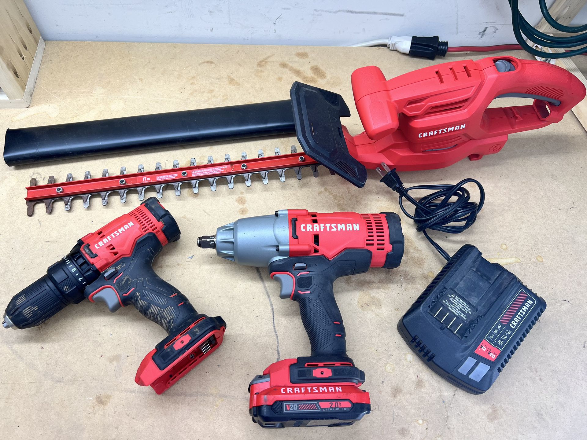 Craftsman Drill, trimmer & 1/2 Impact driver
