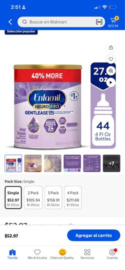 Enfamil NeuroPro Gentlease Fórmula para Bebé para Aliviar Irritabilidad, Gases y Regurgitación en 24 Horas, Lata de 27.4 oz