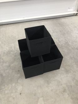 Set of five collapsible storage cubes 10.5 x10.5 x11