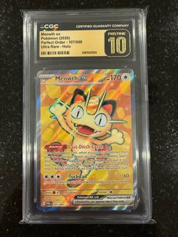 🐱 Meowth ex CGC Pristine 10 – Perfect Order 🔥
