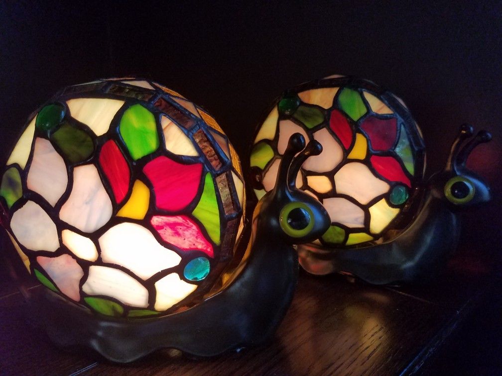 Tiffany Snail Lamps