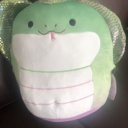 Khaled the 12” Inch Green Snake Squishmallow Kellytoy Plush