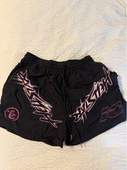 Hellstar Black Graphic Swim Shorts