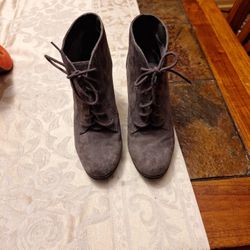 Grey Suede Ankle Boots