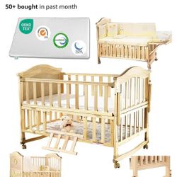 Mini Crib 6 In 1 Convertible / Portable