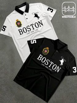 2 pc Men’s Letter&Number print Polo shirt.