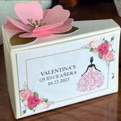 PINK DRESS GIRL Quinceanera SWEET 16 birthday party favor boxes gift