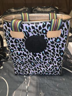 Consuela Dee Dee Leopard Print Glitter Tote