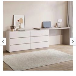 Multifuncional desk with 6 drawers