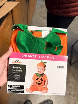 Halloween costume jack O lantern pumpkin infant 12/18 mo