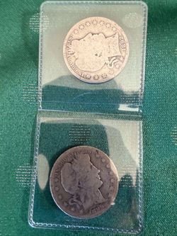 2 barber half dollar silver coin