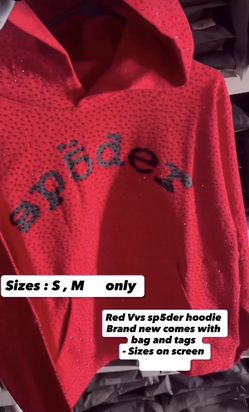red vvs sp5der hoodie