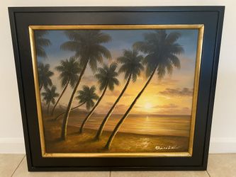 Beach Palm Trees Wall Art